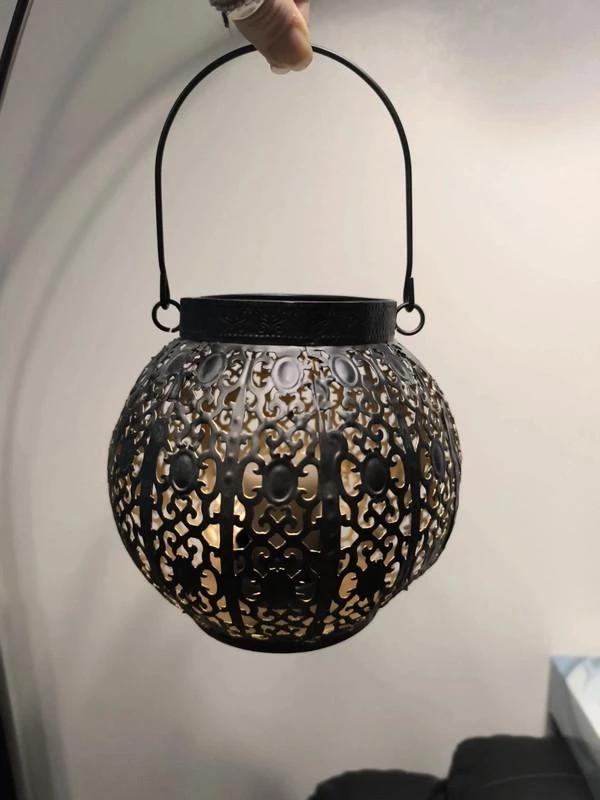 Prachtige kaarsenlamp in gesmeed ijzerstijl – photo 4